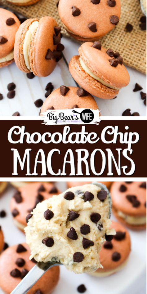 Homemade Chocolate Chip Cookie Dough, Macaroons Recipe, Cookie Dough Frosting, Macarons Macaroons, Macaron Filling, Mini Chocolate Chip Cookies, Macaron Flavors, Homemade Chocolate Chip Cookies, Sweet Temptation