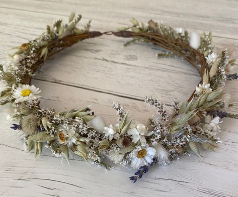 Dried Flower Tiara, Dried Floral Crown, Dried Flower Crown, Floral Headdress, Wild Meadow, Head Crown, Dried Flowers Wedding, Flower Tiara, Wedding Headdress