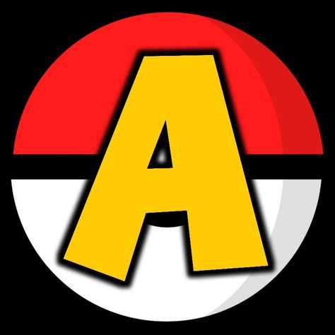 Letter A Pokeball Happy Birthday Pokemon, Pokemon Letters, Pokemon Banner, Pokemon Ball, Banner Letters, Letter A, Arizona Logo, Pikachu, Pokemon