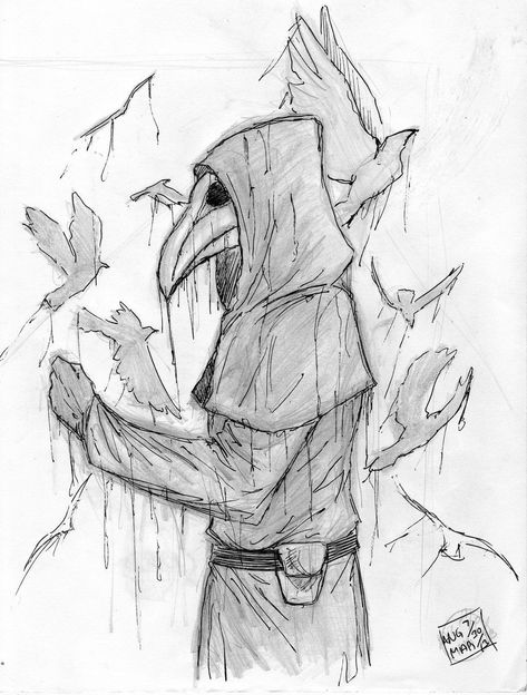 Wicked Drawings, Doctor Drawing, Scary Drawings, Horror Drawing, Creepy Drawings, Dark Art Drawings, Plague Doctor, Scary Art, Art Drawings Sketches Creative