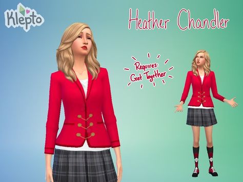 Squibbles' Heather Chandler | Heathers CC Heathers Veronica, Freeze Your Brain, The Heathers, Heather Duke, Heather Chandler, Chloe Sweater, The Sims 4 Skin, Heathers The Musical, Sims 4 Toddler