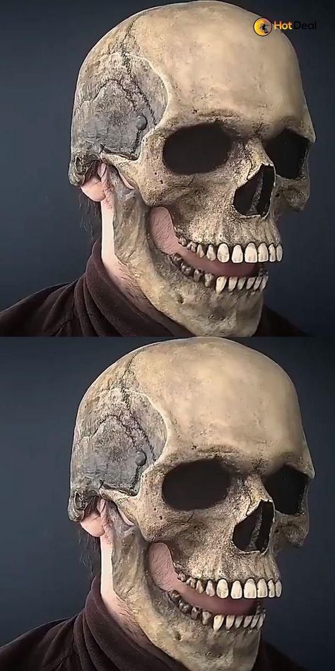 Full Head Skull Mask/Helmet with Movable Jaw [Video] [Video] | Halloween decorations, Halloween, Halloween promotions Human Skull Mask, Halloween Promotions, Cats Halloween, Head Skull, Halloween Props Diy, Halloween Cats, Unique Halloween Costumes, Skull Mask, Cool Masks