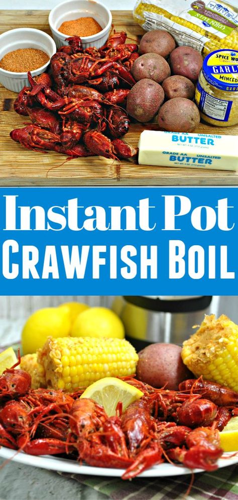 Crawfish Boil Recipe, Instapot Meals, Crawfish Recipes, Seafood Boil Recipes, Boiled Food, Tailgating Recipes, Crawfish Boil, Baked Salmon Recipes, Instant Pot Dinner Recipes