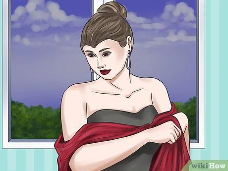 3 Ways to Accessorize a Strapless Dress - wikiHow Shawl For Strapless Dress, Formal Strapless Dress Jewelry, Modest Strapless Dress, Strapless Gown Jewelry, How To Style Off Shoulder Dress, Strapless Dress Styling, Strapless Dress Cover Up Ideas, How To Style A Strapless Dress, Jewelry With Strapless Dress