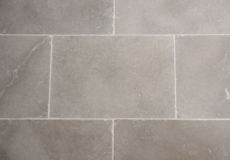 Dove Grey Tumbled Limestone | Floors of Stone Warm Grey Kitchen, Grey Tile Kitchen Floor, Grey Kitchen Tiles, Limestone Floor, Small Farmhouse Kitchen, Stained Kitchen Cabinets, Kitchen 2023, Grey Kitchen Floor, Limestone Tiles