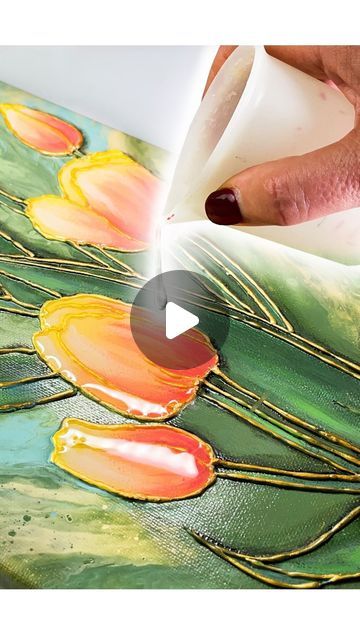 Resin Acrylic Painting, Resin Art Painting Tutorials, Textured Acrylic Painting Diy, Texture Painting Techniques, Babysitting Crafts, Fluid Art Painting, Acrylic Painting Diy, Glue Painting, Instagram Painting