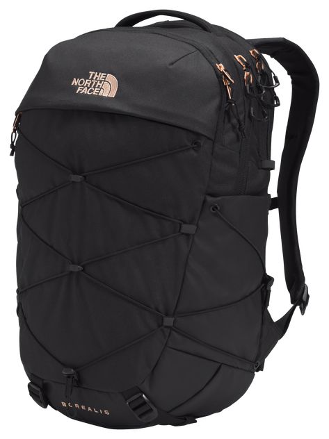 Packed with updated features and an advanced, women-specific suspension system, The North Face Borealis 27 Backpack for Ladies delivers functional comfort every day. Built around a women-specific version of The North Face's advanced FlexVent suspension system, this supportive and comfortable pack is certified by the American Chiropractic Association. This performance suspension combines articulated and padded shoulder straps with a rounded back panel with ventilation channels, all covered with a North Face Borealis Backpack, Borealis Backpack, The North Face Borealis, North Face Borealis, North Face Bag, Sac Lunch, Camping Backpack, Tablet Sleeve, Black North Face