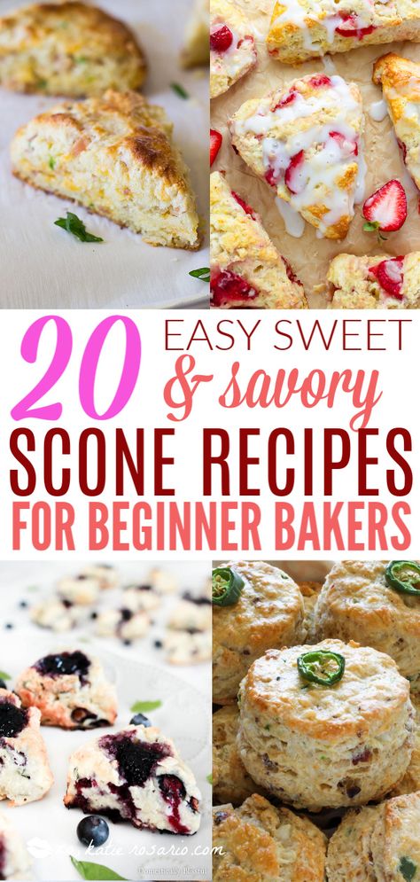 Tea Scones Recipe, Savory Scones Recipe, Best Scone Recipe, Breakfast Scones, Mini Scones, Baking Scones, Scone Recipes, Scones Recipe Easy, Chocolate Scones