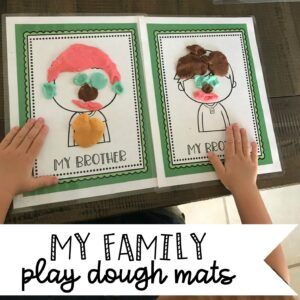 All About Family Preschool Theme, Preschool Families Unit, Family Preschool, Preschool Family Theme, Family Activities Preschool, Preschool Family, Play Dough Mats, Dough Mats, Playdough Mats