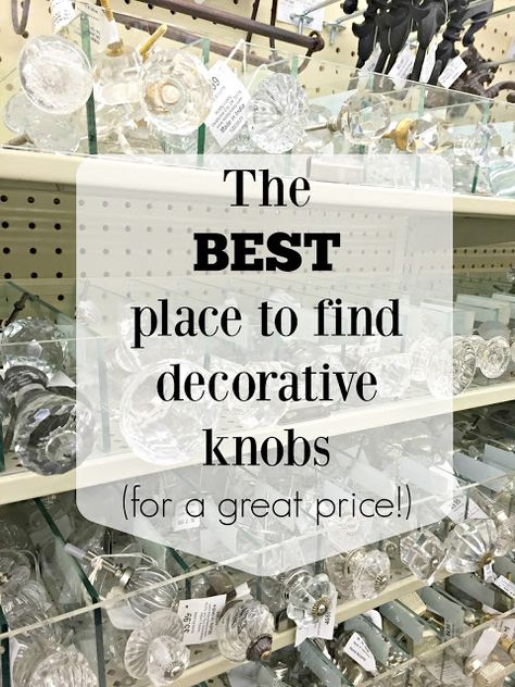 The BEST Place to Find Beautiful Knobs and Pulls Hobby Lobby Furniture, Bathroom Knobs, Dresser Hardware, Diy Knobs, Thrifty Decor Chick, Decorative Knobs, Diy Cabinets, Dresser Knobs, Affordable Home Decor