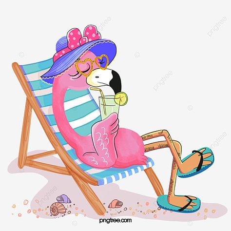 Beach Sunbathing, Flamingos Quote, Beach Clips, Flamingo Clipart, Flamingo Pictures, Flamingo Illustration, Summer Flamingo, Flamingo Art Print, Fancy Flamingo