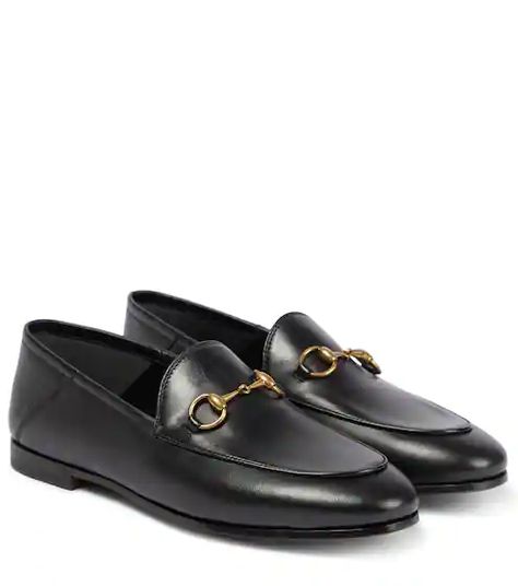 Designer Flat Shoes | Mytheresa Gucci Jordaan, Fall Wardrobe Essentials, Gucci Loafers, Gucci Horsebit, Patent Leather Loafers, Black Loafers, Gucci Shoes, Leather Loafers, Loafer Shoes