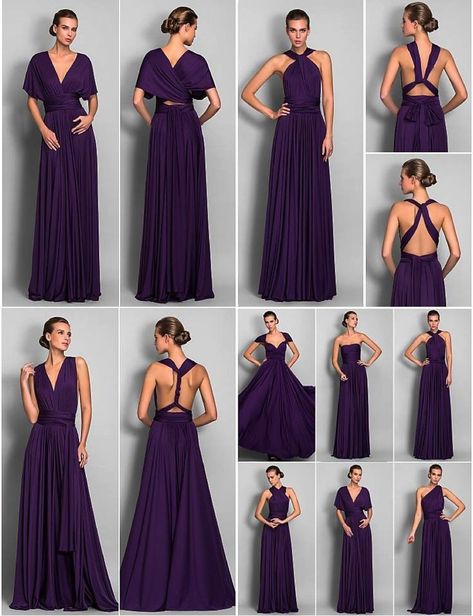 Convertible Dress Bridesmaid, Infinite Dress Styles, Infinity Dress With Sleeves, How To Wear Infinity Dress, Infinity Dress Ways To Wear, Infinity Dress Styles, Infinity Wrap Dresses, Multiway Bridesmaid Dress, How To Have Style