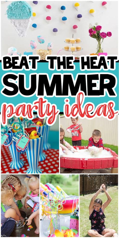 Summer Get Together, Summer Kids Party, Summer Party Games, Summer Party Ideas, Splash Party, Backyard Parties, Camping Theme Party, Fun Party Themes, Party Plan