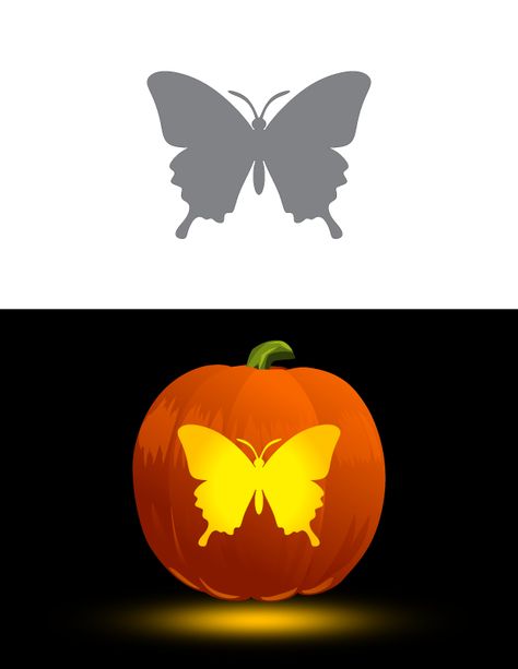 Printable Butterfly Pumpkin Stencil Butterfly Carved Pumpkin, Butterfly Carving Pumpkin, Butterfly Jackolantern, Butterfly Pumpkin Carving Stencil, Pumpkin Carving Ideas Butterfly, Pumpkin Carving Butterfly, Butterfly Pumpkin Carving, Pumpkin Templates Free Printable, Easy Pumpkin Stencils