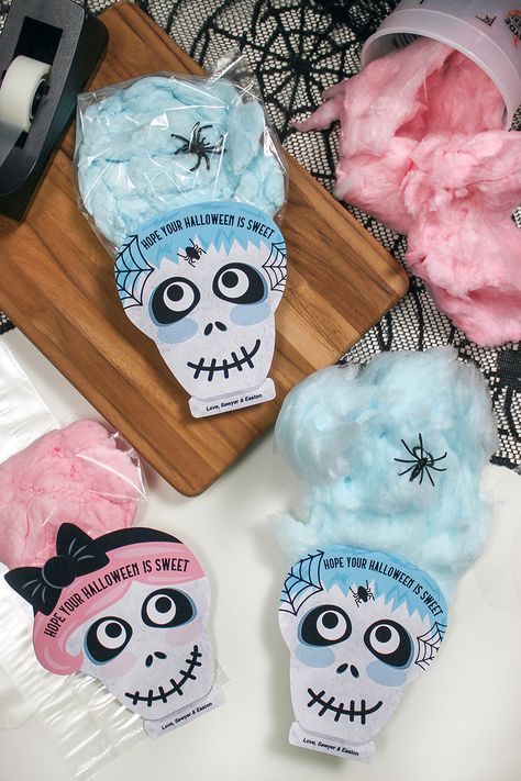 skeleton cotton candy Halloween treat, skeleton, cotton candy, cotton candy hair, cotton candy treat bag, Just Add Confetti, skeleton treat bag tag, treat bag, gift tag, printable, Etsy shop, pink hair, blue hair, pink, blue, hope youe halloween is sweet, spider rings, Halloween party favor, classroom handout, Halloween gift, Halloween treat Cotton Candy Halloween, Halloween Handout, Halloween Party Bags, Halloween Confetti, Cute Halloween Treats, Fun Halloween Party Games, Classroom Halloween Party, Kids Halloween Party, Halloween Gift Bags