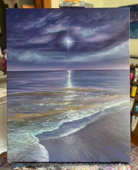 Canvas Painting Designs, Landscape Art Painting, Arte Inspo, Nature Art Painting, Aesthetic Painting, Diy Canvas Art Painting, Ethereal Art, Art Inspiration Painting, Water Painting