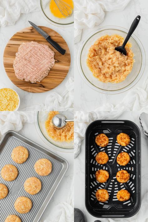 Simple and beyond easy, these Air Fryer Keto Chicken Nuggets are quick to prep and only require 3 simple ingredients! 3 Ingredient Chicken Nuggets Air Fryer, Keto Nuggets Air Fryer, Low Carb Chicken Nuggets Air Fryer, Air Fry Chicken Nuggets Homemade, Diy Chicken Nuggets Air Fryer, Home Made Chicken Nuggets Air Fryer, Homemade Air Fryer Chicken Nuggets, Healthy Chicken Nuggets Air Fryer, Chicken Nugget Recipes Air Fryer