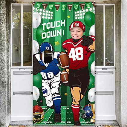 Amazon.com: Football Party Decorations Football Photo Banner Football Booth Prop Football Backdrop for Party Sport Photo Door Cover Picture Frame Door Hanging Banner for Birthday Baby Shower Party Decoration : Toys & Games Football Party Decorations, Photo Frame Prop, Sports Birthday Party, Football Decorations, Event Banner, Sports Birthday, Hanging Banner, Football Party, Sports Decorations