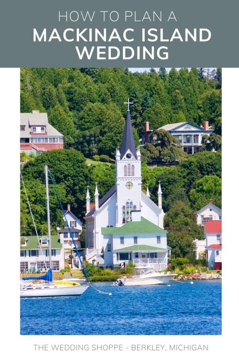 Have big dreams for a Mackinac Island wedding but not sure how to get there? We are sharing our favorite resources to achieve your perfect ceremony and want you to know all of the best insider tricks. This blog post is going to help you if you are feeling overwhelmed, unsure of where to start or stressed about a location wedding and looking for the perfect starting place from a resource you trust. Michigan Weddings | Wedding Dresses | Location Wedding Mackinaw Island Wedding, Island Theme Wedding, Michigan Wedding Venues Affordable, Wedding Venue Ideas Michigan, Wedding Venues Michigan, Grand Hotel Mackinac Island Wedding, Mackinac Island Wedding, Kiawah Island Ocean Course Wedding, Mackinac Island Michigan