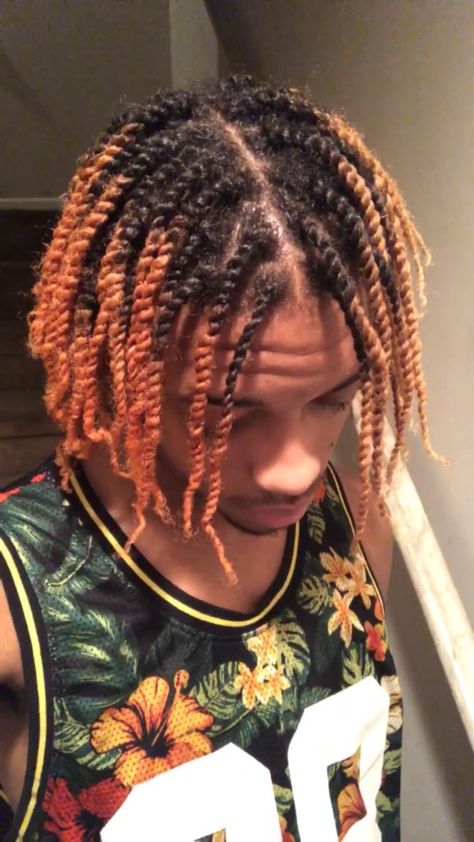 Dyed Two Strand Twist, Men Hair Twist, Mens Twists, Boys Haircuts Curly Hair, Black Boy Hairstyles, Mens Twists Hairstyles, Boy Braids, Caesar Haircut, Braids For Men