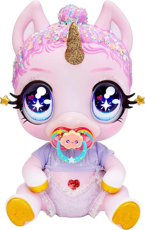 Unicorn Toys For Kids, Nom Noms Toys, Baby Glitter, Soft Baby Dolls, Baby Live, Unicorn Doll, Baby Alive Dolls, Pony Birthday, Baby Doll Accessories