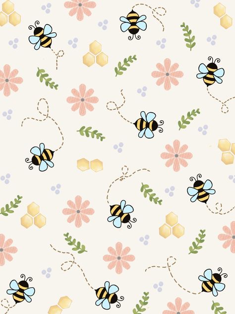 Bee Background Wallpapers, Cute Bee Background, Bee Wallpaper Aesthetic, Bees Background, Bee Background, Bee Wallpaper, Wallpaper Paper, Whats Wallpaper, Cute Home Screen Wallpaper