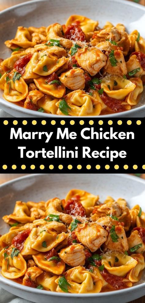 Searching for a flavorful pasta dish? Try the Marry Me Chicken Tortellini Recipe, a delightful option among easy dinner recipes that brings together creamy sauce and tender tortellini for a meal your family won’t forget. Marry Me Chicken Tortellini, Cheese Tortellini Recipes, Tortellini Recipe, Creamy Tortellini, Marry Me Chicken, Chicken Tortellini, Tortellini Recipes, Chicken Breast Seasoning, Savory Chicken