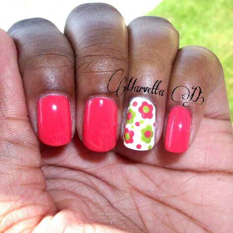 Simple Dotting Flowers!  #nails #nailart #summer #flowers Nailart Summer, Flowers Nails, Summer Flowers, Nails Nailart, Nail Ideas, Hair Makeup, Nail Designs, Nail Art, Nails