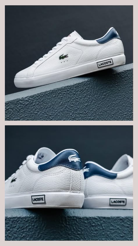 Lacoste Shoes Mens, Adidas Shoes Mens Sneakers, Leather Sneakers Outfit, White Leather Sneakers Men, Shoes Mens Sneakers, Gents Shoes, Boots Outfit Men, Lacoste Sneakers, Lacoste Shoes