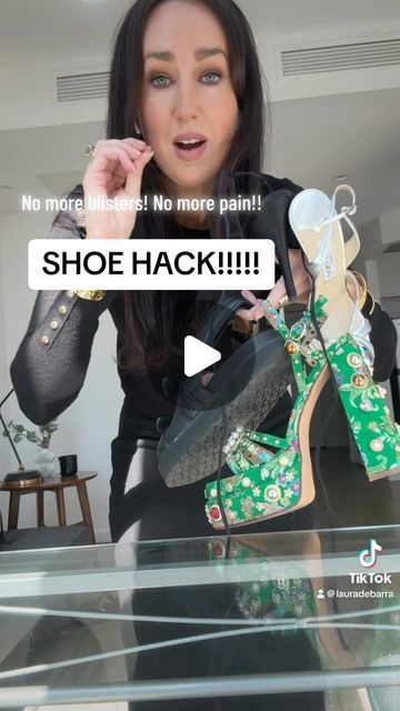 Laura de Barra on Instagram: "The most effective (and cheapest way!!!) to wear those painful shoes more 😅😅😅 #shoes #shoehack #gaffgoddess #garmentgoddess" How To Make Heels Comfortable, Diy Shoe Organization, Classy Wedding Guest Dresses, Backless Shoes, Smelly Shoes, Shoe Hacks, How To Stretch Shoes, Shoes Hack, Shoes Too Big