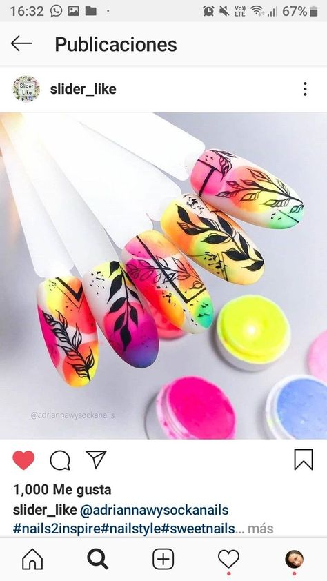 The Best Bright Summer Nails to Make a Statement in 2023 | Beach Nails Art Neon Pigments Nails, Neon Pigment Nail Designs, Neon Pigment Nail Art, Neon Pigment Nails, Beach Nails Art, Nail Art Printer, Beach Nail Art, 2023 Beach, Nail Art Designs Images