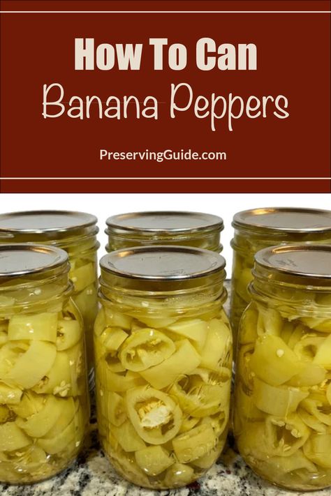 Learn how to can banana peppers with our easy step-by-step guide! Perfect for adding a zesty flavor to any meal, this recipe will show you how to preserve your banana peppers with ease. Follow our tips for the best results and enjoy delicious, tangy peppers all year round. Click to discover the secrets to perfect canning and start your preserving journey today! #CanningTips #BananaPeppers #HomePreserving Canned Banana Peppers In Red Sauce, Canning Recipes Peppers, How To Can Banana Peppers Easy, How To Make Pickled Banana Peppers, How To Put Up Banana Peppers, Canning Yellow Peppers, Banana Pepper Brine Recipe, How To Pickle Banana Peppers Canning Recipes, Canning Peppercinis