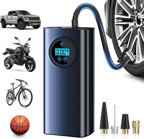 ((Save 80.0% on select products from Ahcorod with promo code 802GICHP, through 1/16 while supplies last.)) Air Compressor - Equippedwith 20000mAh rechargeable upgradable battery. It can be used without connecting a cable . 1-2 hours of continuous operation. Ideal for inflating cars, motorbikes, bicycles, balls and other inflatables. Charges for 3s to power up before First use. Portable Air Pump, Tire Pressure Gauge, Portable Air Compressor, Digital Gauge, Tire Inflator, Motorcycle Tires, Tire Repair, Pressure Gauge, Motorcycle Bike