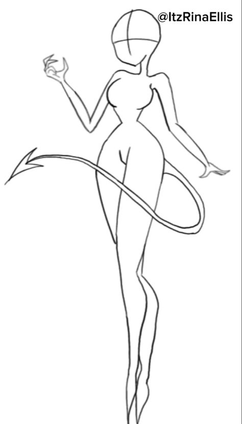 Pause Game, Hazbin Hotel Oc, Body Type Drawing, Body Template, Body Sketches, Body Base Drawing, Oc Base, Oc Drawings, Creative Drawing Prompts