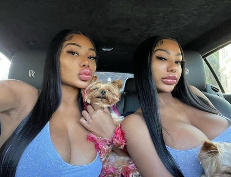 Shannon and Shannade Clermont (@clermonttwins) • Instagram photos and videos Shannade Clermont, Clermont Twins, Bad Girls Club, Asian Doll, Bestie Goals, Girls World, Famous Celebrities, Bad Girl, A Dog