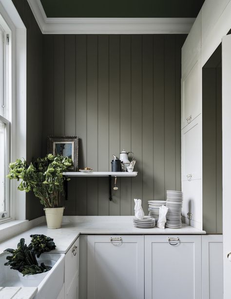 First Look: Farrow and Ball Introduces 9 New Paint Colors. This is Treron Farrow Bal, Farrow & Ball, Paint Trends, New Paint Colors, Trending Paint Colors, Popular Paint Colors, Farrow And Ball Paint, Kitchen Paint Colors, Farrow And Ball