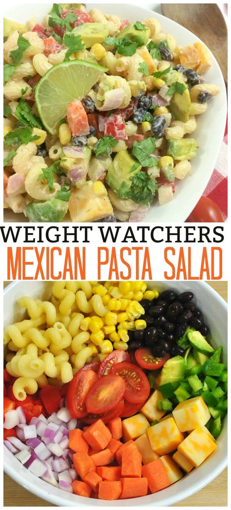 Weight Watchers Mexican, Crowd Breakfast, Salad Mexican, Weight Watchers Pasta, Weight Watchers Salad, Mexican Pasta Salad, Recipes Muffins, Casserole Breakfast, Veggie Diet