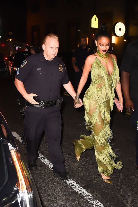 Only Rihanna Can Look This Perfect In Head-To-Toe Lime Green Fringe | Huffington… Rhianna Fashion, Rihanna Fashion, Looks Rihanna, Rihanna Love, Rihanna Outfits, Rihanna Looks, Fashion Rules, Rihanna Riri, Rihanna Style