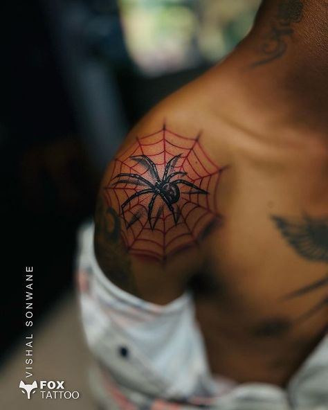 Tattoos have a power and magic all their own. They decorate the body but they also enhance the soul.

Book your appointment-8602650765

Tattoo done by @vishal.tattooist_
@fox_tattoos_

#tattoo #tattooideas #tattoos #tattoodesign #tattooartist #tattooartist #spidernettattoo #nettattoo #uniquetattoo #vishal.sonwane #fox_tattoos_
1d Spider Net Tattoo, Spider Tattoo On Shoulder, Spider V Line Tattoo, Spider Tattoo V Line, Spider Armpit Tattoo, Men’s Spider Tattoo, Spider Net, Spider Theme, Fox Tattoo