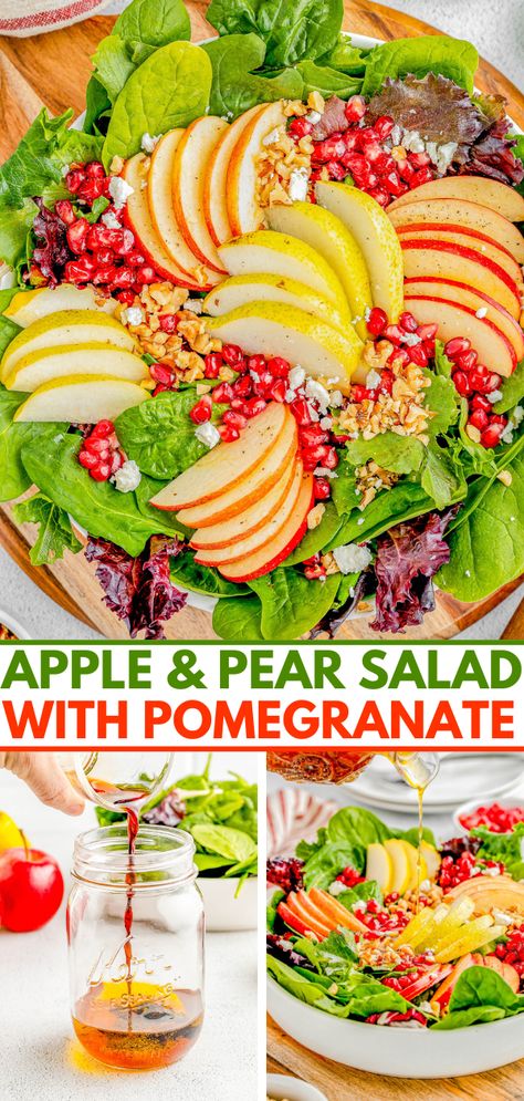 Maple Balsamic Vinaigrette, Apple Cranberry Salad, Salad With Balsamic Vinaigrette, Salty Recipes, Homemade Balsamic Vinaigrette, Best Thanksgiving Side Dishes, Maple Balsamic, Averie Cooks, Dinner Side