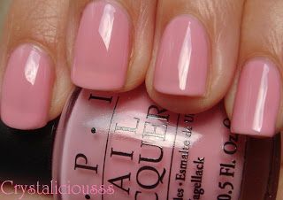 Opi I think in pink / 2010 Soft Shades / Pink Collection Pink Nail Polish Colors, Opi Nail Polish Colors, Blush Pink Nails, Opi Gel Nails, Cute Nail Polish, Pink Manicure, Pink Gel, Colored Acrylic Nails, Pink Nail Polish