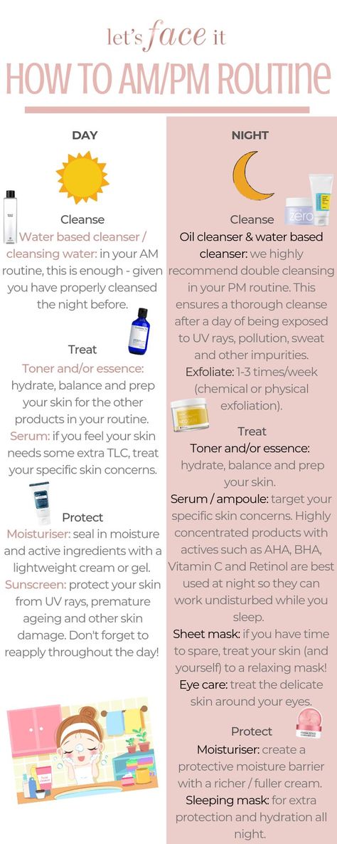 Am Pm Routine, Pm Routine, Routine Day, Night Routines, Korean 10 Step Skin Care, Korean Beauty Tips, Skin Care Routine For 20s, Night Skin Care Routine, Skincare Routines