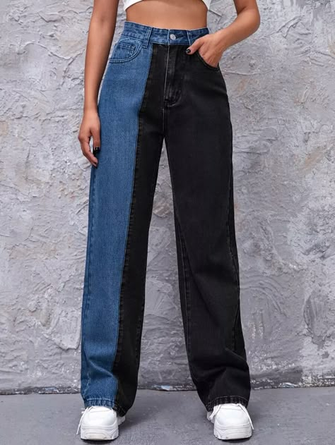 Wide Leg Outfit, Korean Jeans, Color Combinations For Clothes, Fashion Terms, Stylish Fall Outfits, Upcycle Jeans, Mens Fashion Streetwear, Denim Diy, Upcycled Fashion