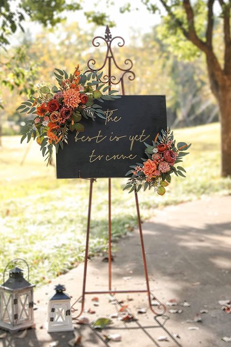 Backdrop Sweetheart Table, Fall Wedding Sign, Diy Fall Wedding, Fall Wedding Arches, Wedding Arch Rustic, Fall Wedding Diy, Sweetheart Table Wedding, Ceremony Sign, Wedding Ceremony Signs