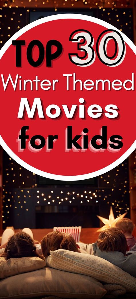 Looking for a great movie to cozy up and watch with the kids that isn’t a Christmas movie?These winter-themed movies are just what you need. Inside you’ll find comedies, documentaries, and animated movies that are perfect for watching with the whole family when it’s cold outside. So grab a blanket and some hot chocolate and enjoy these kid-friendly winter movies. Movies For Kids Under 10, Family Night Movies, Family Movies To Watch For Kids, Movies To Watch In Winter, Themed Movie Nights For Kids, Kids Movies To Watch, Classic Movies For Kids, Kids Movie Night Ideas, Winter Movie Night