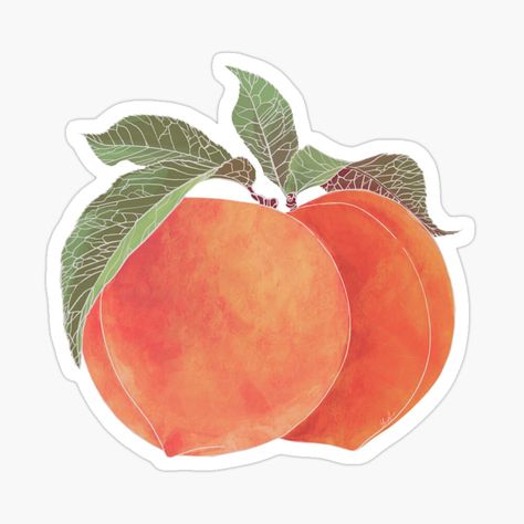 Get my art printed on awesome products. Support me at Redbubble #RBandME: https://www.redbubble.com/i/sticker/Peachy-Pair-Pattern-on-White-by-studio2940/160794116.EJUG5?asc=u To Print Aesthetic, Stickers To Print Aesthetic, Stickers To Print, Aesthetic Peach, Bright White Background, Print Aesthetic, Stickers Aesthetic, White Stickers, Pet Bandana