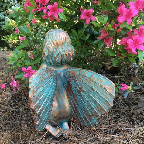 Homestyles 12"H Rebecca Fairy in Bronze Patina Home Patio & Garden Large Statue - Walmart.com - Walmart.com Angelic Face, Cement Statues, Temple Gardens, Garden Gnomes Statue, Tree Statues, Fairy Statues, Gnome Statues, Bronze Patina, Angel Statues