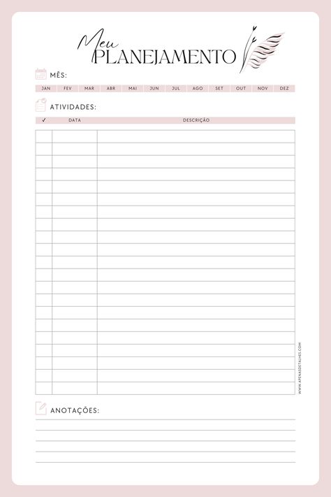 Planner mensal gratuito para baixar e imprimir - Folha para planejamento das atividades do mês (checklist). #plannermensal #plannermensalgratis #plannermensalparaimprimir #plannerparaimprimir #plannerpd #planejamento #planner #plannergratuito #plannergratis #plannerparabaixareimprimir Planer 2024, Energy Hacks, Planner Diario, School Organization Notes, School Schedule, Planner Pdf, Agenda Planner, School Organization, Good Notes