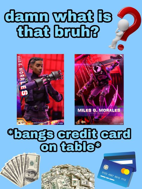 Prowler Miles Morales, Prowler Miles, 42 Miles, Spiderman Funny, Spiderman Art Sketch, Meme Caption, Miles Morales Spiderman, Spiderman Pictures, Kawaii Core